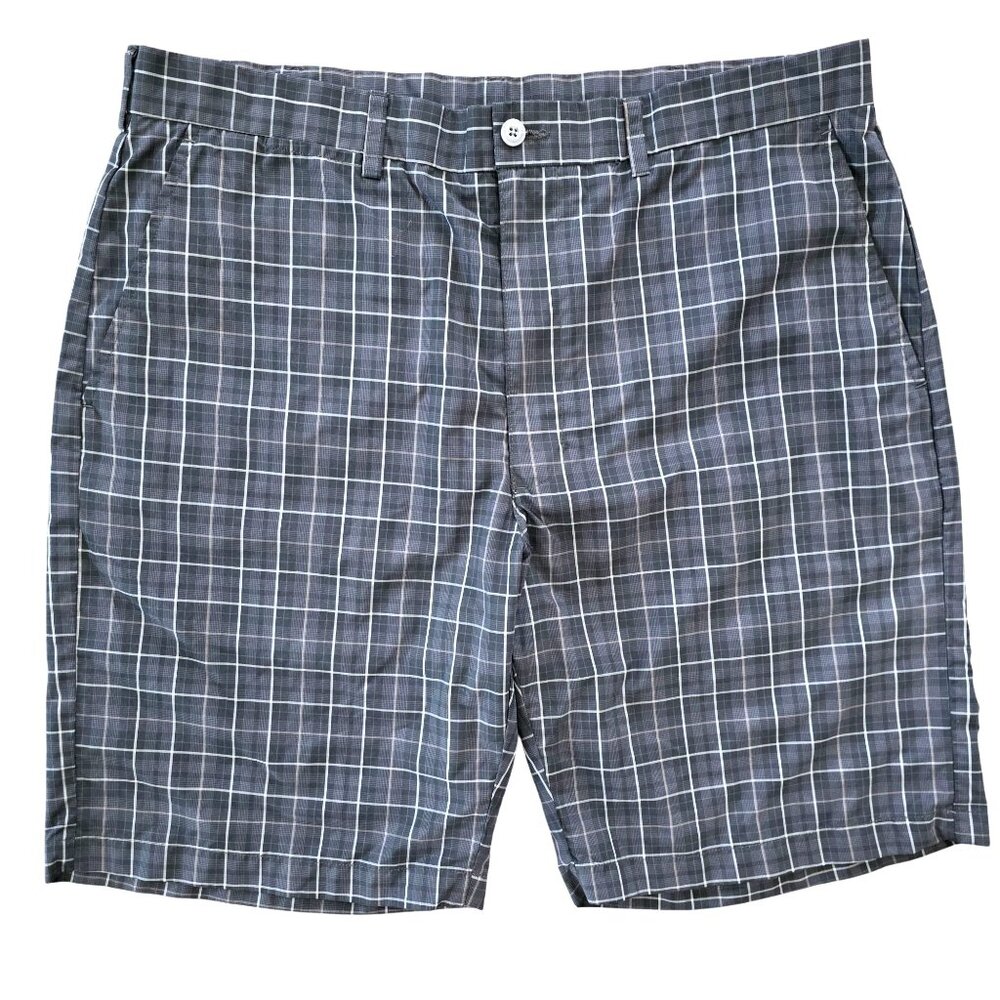 Ben Hogan Performance Gray Plaid Print Casual Summer Golf Shorts Men's Size 36